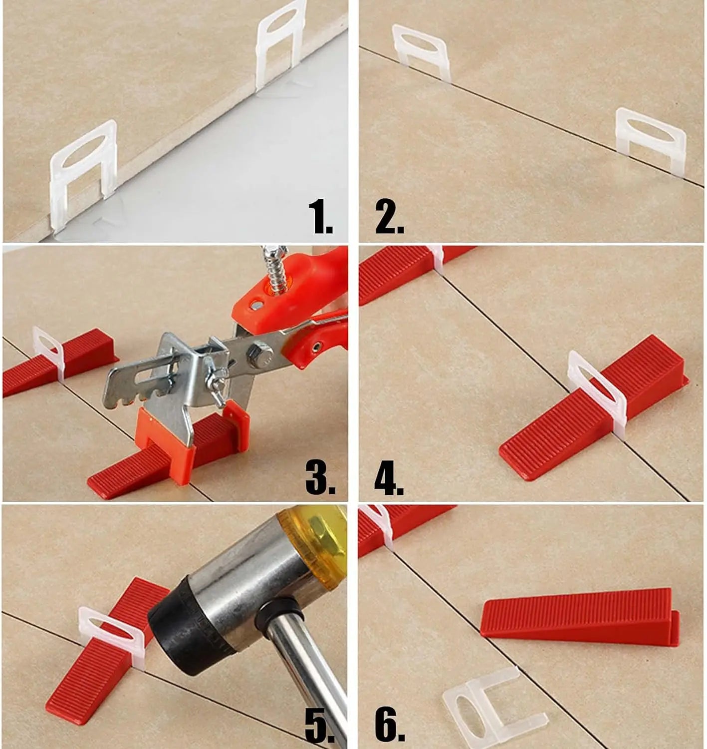 Kit Nivelación Azulejos 1mm/1,5mm con Alicates y Cuñas Reutilizables