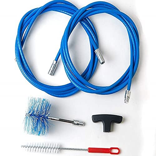Kit de limpieza profesional para estufas y chimeneas de pellets con cable flexible de 6 m y escobilla DN 80
