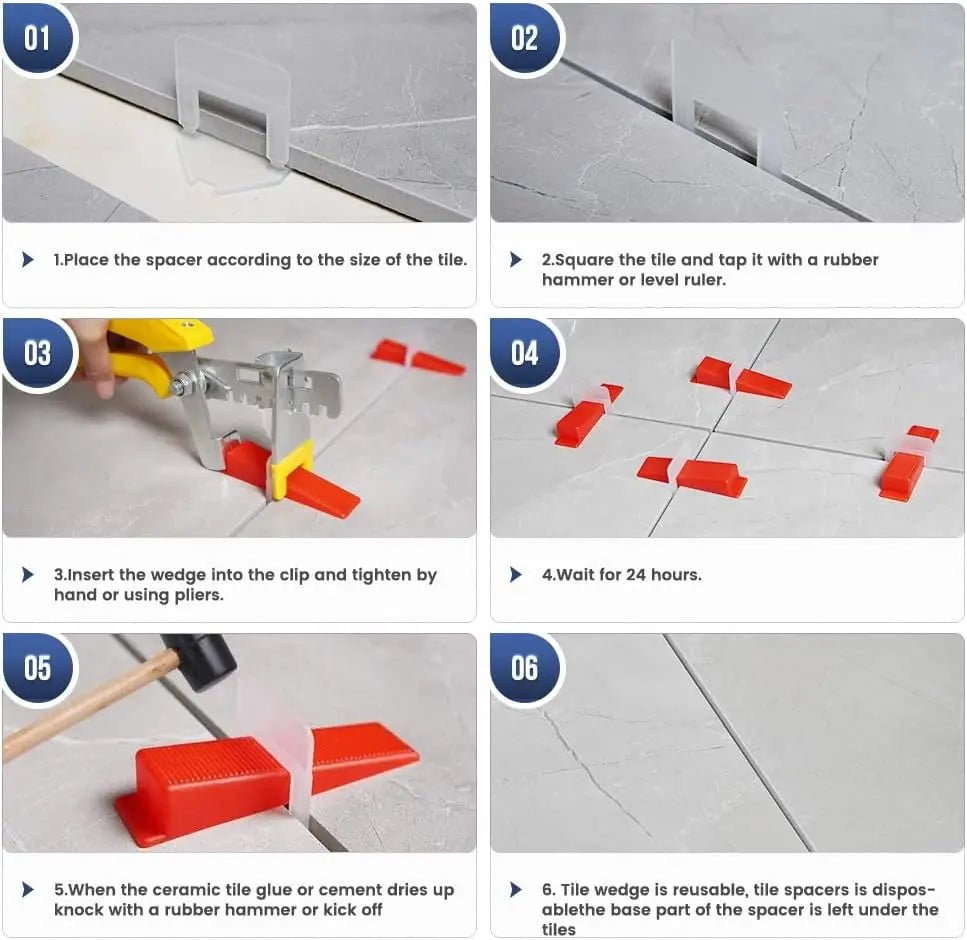 Kit Nivelación Azulejos 1mm/1,5mm con Alicates y Cuñas Reutilizables - Imagen 9